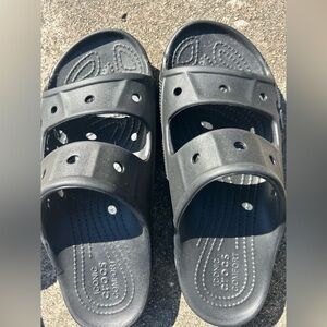New Black  Crocs Slide Sandals size 9